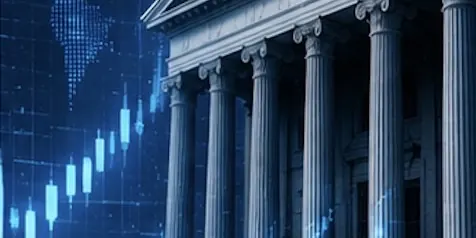 Financial services and banking professionals at work