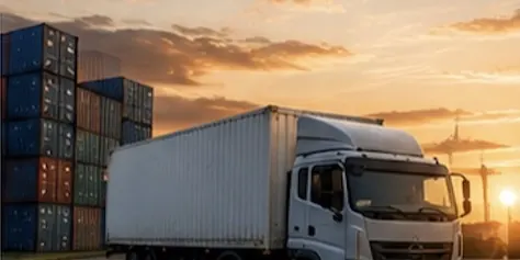 Freight transport and container logistics
